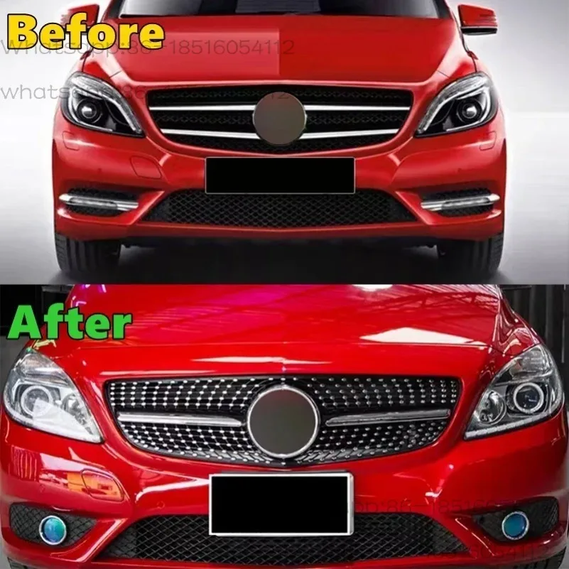 

For Mercedes-Benz B Class W246 B180 B200 B250 B220 2012-2014 Front Bumper Grille Hood Tuning Racing Grill Body Kit Accessories
