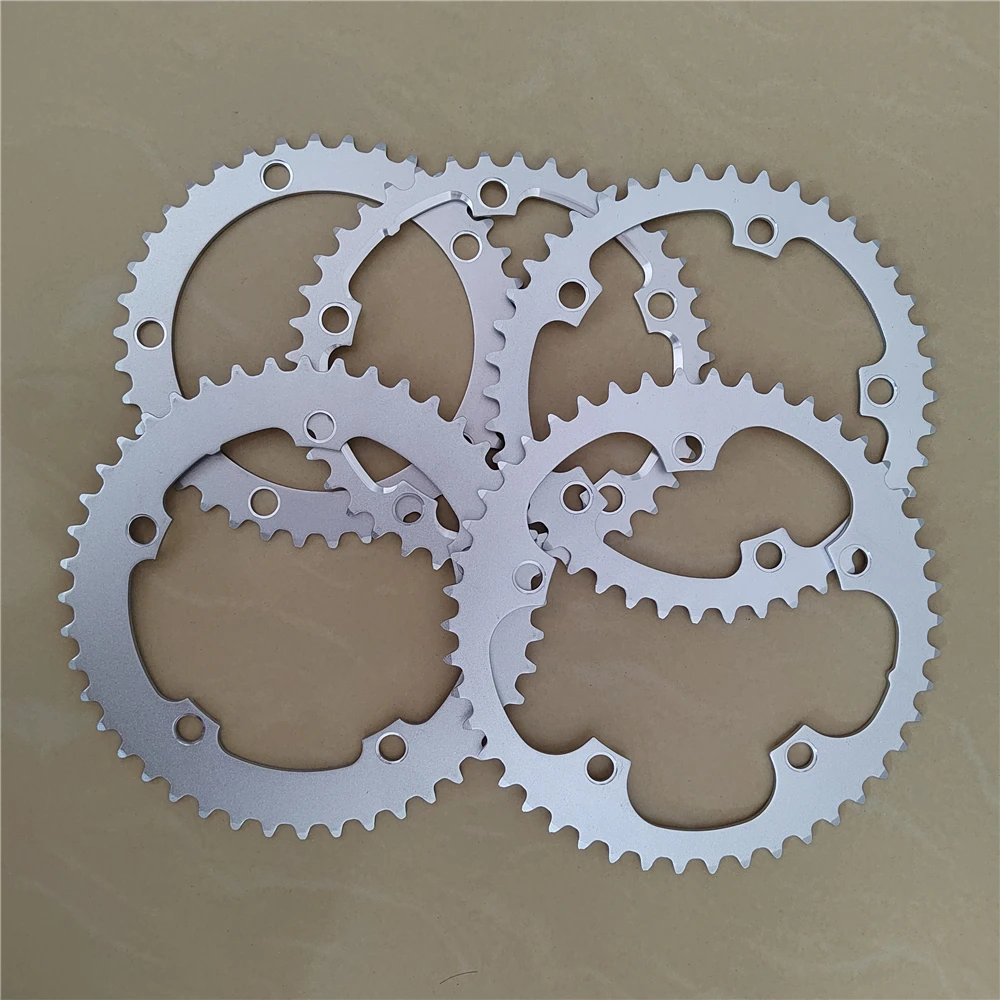 Chainwheel Road Bike Crown 130BCD 38T 39T 40T 42T 44T 46T Folding Bicycle BCD 130 Sprocket 7-11 Speeds Aluminum Alloy Silver