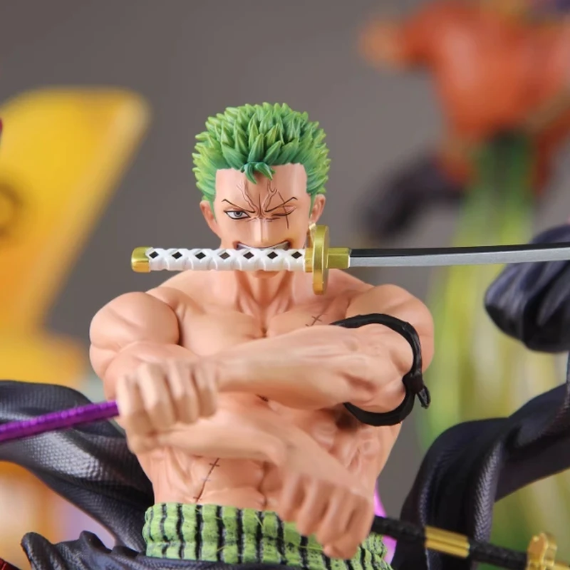 

One Piece Roronoa Angry Zoro Jt Tianhui Mode Figure Three Sword Style Pvc Collectible Statue Desktop Decoration For Anime Fans