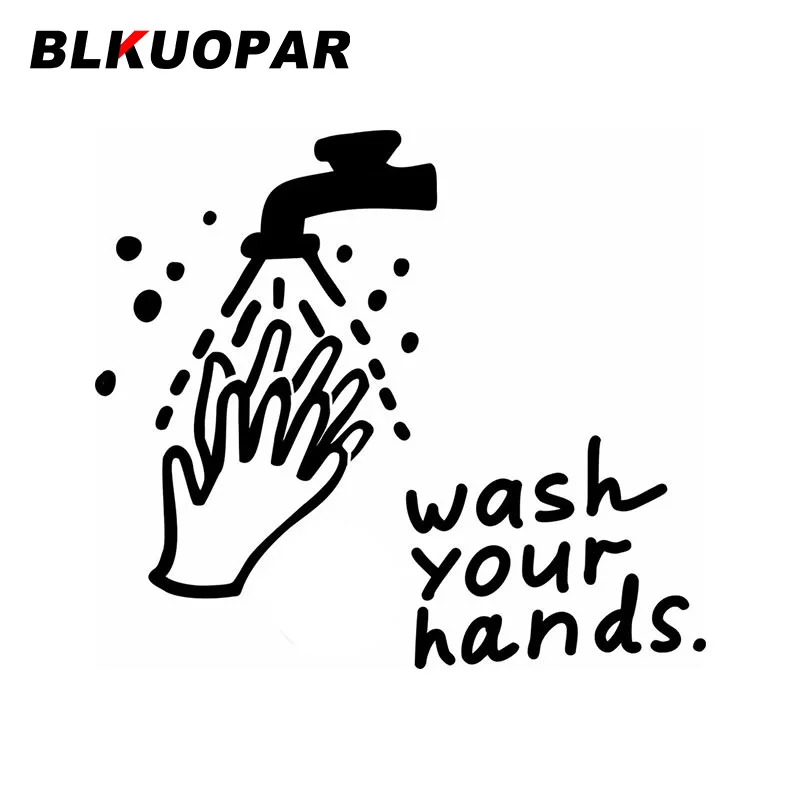 BLKUOPAR Wash Your Hands Beautiful Car Stickers Surfboard Skateboard Waterproof Humorous Decal Graphics Motorcycle Decoration