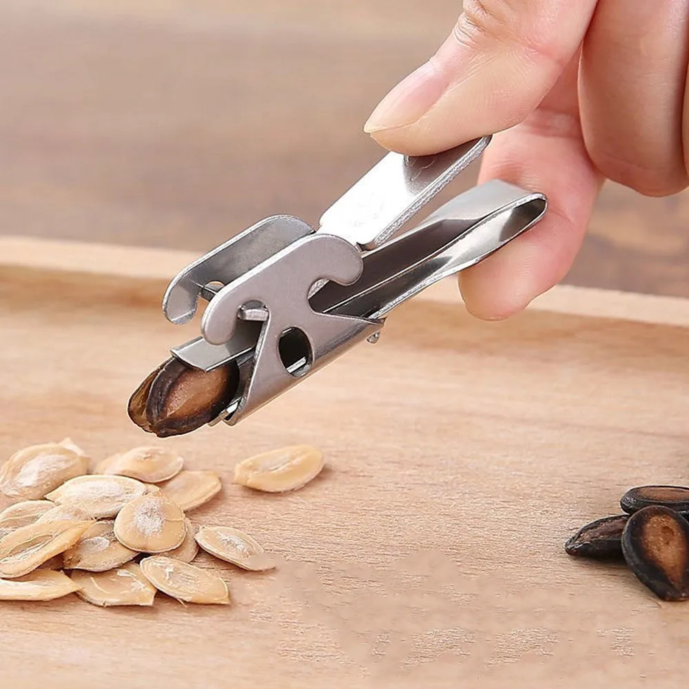 Wonderlife Abridor de Nueces, Pinza para Semillas de Melón, Abridor de Pistachos, Pelador de Semillas de Girasol, Rompe Nueces y Piñas, Utensilios de Cocina