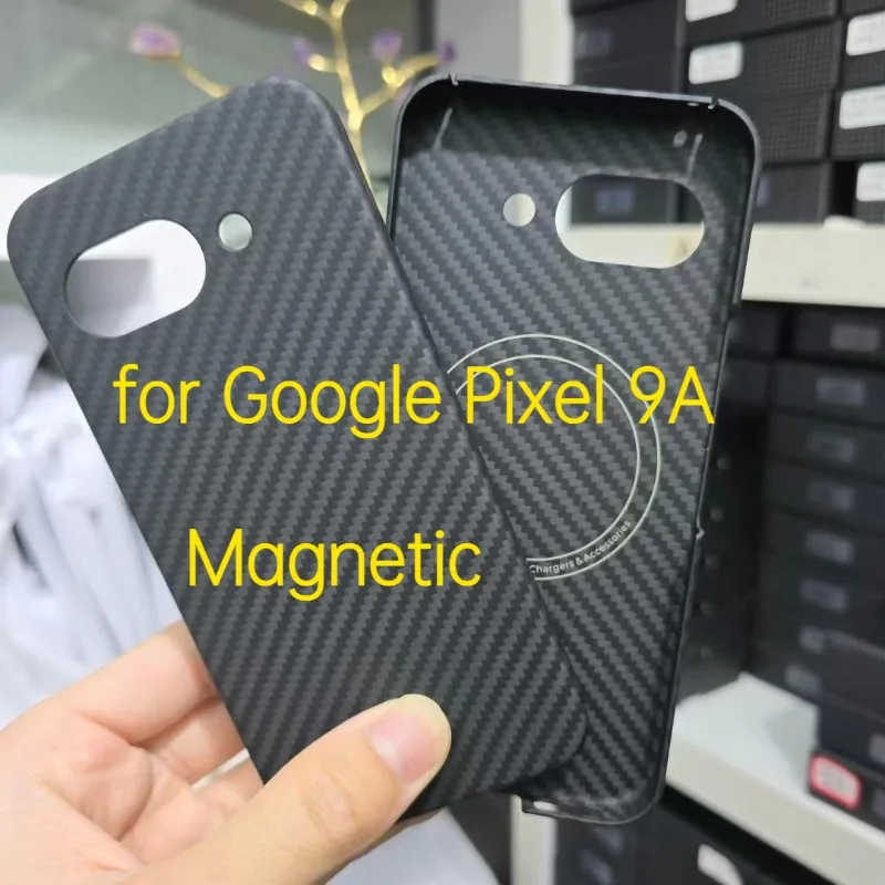 

Магнитный чехол из углеродного волокна для Google Pixel 9A Чехлы Magsafe Ультратонкий чехол из арамидного волокна для легкого чехла Google