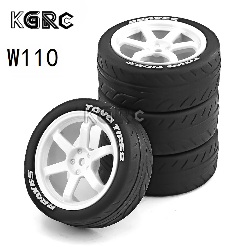 

4pcs 68mm Rubber Tire Wheel Tyre 12mm Hex for Tamiya TT01 TT01E TT02 TT02B TA06 XV01 XV02 PTG-2 1/10 RC Racing Car Upgrade Parts