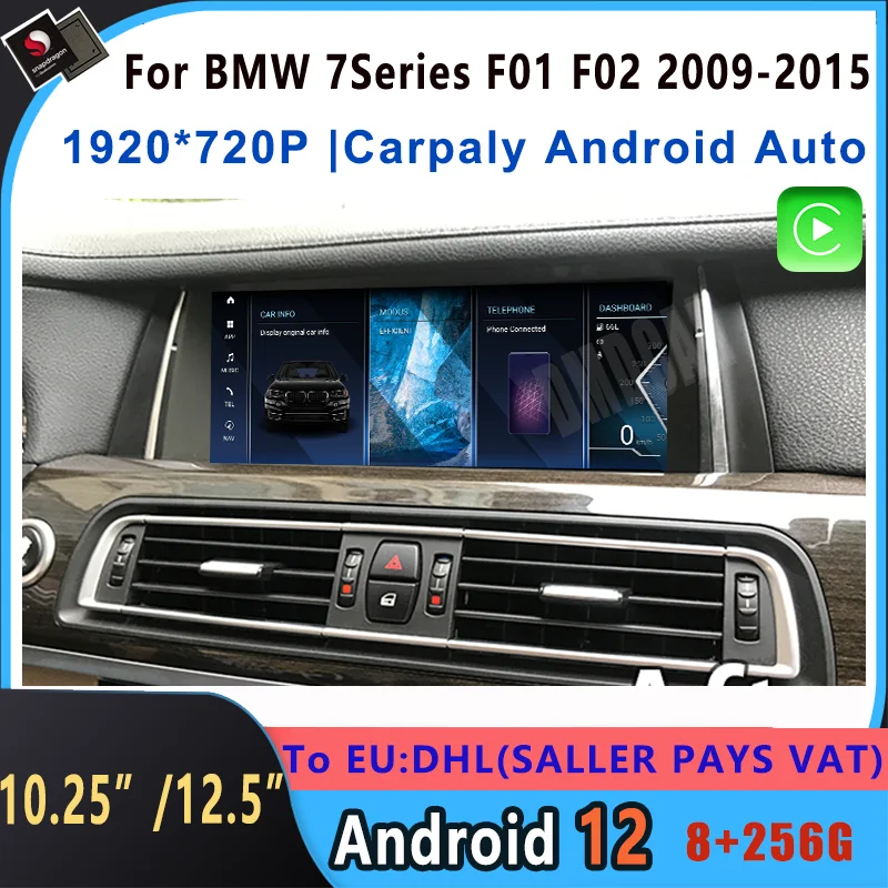 

Android 12 Car DVD Radio GPS Navigation Multimedia Player For BMW 7 Series E65 E66 F01 F02 2003 - 2015 CCC CIC NBT Carplay 4G