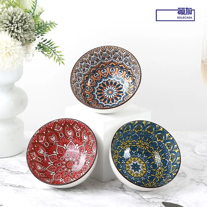 3Pcs Ceramic Bowl S…