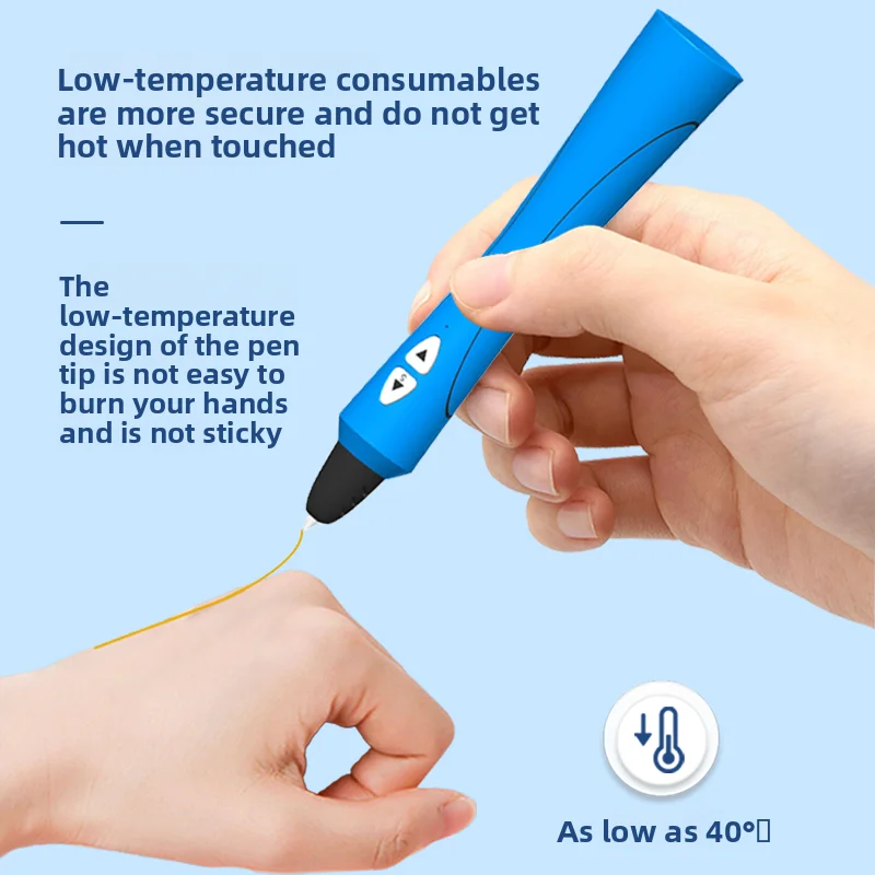 Small waist primary school students low temperature 3D printing pen, three-dimensional painting pen full set of consumables