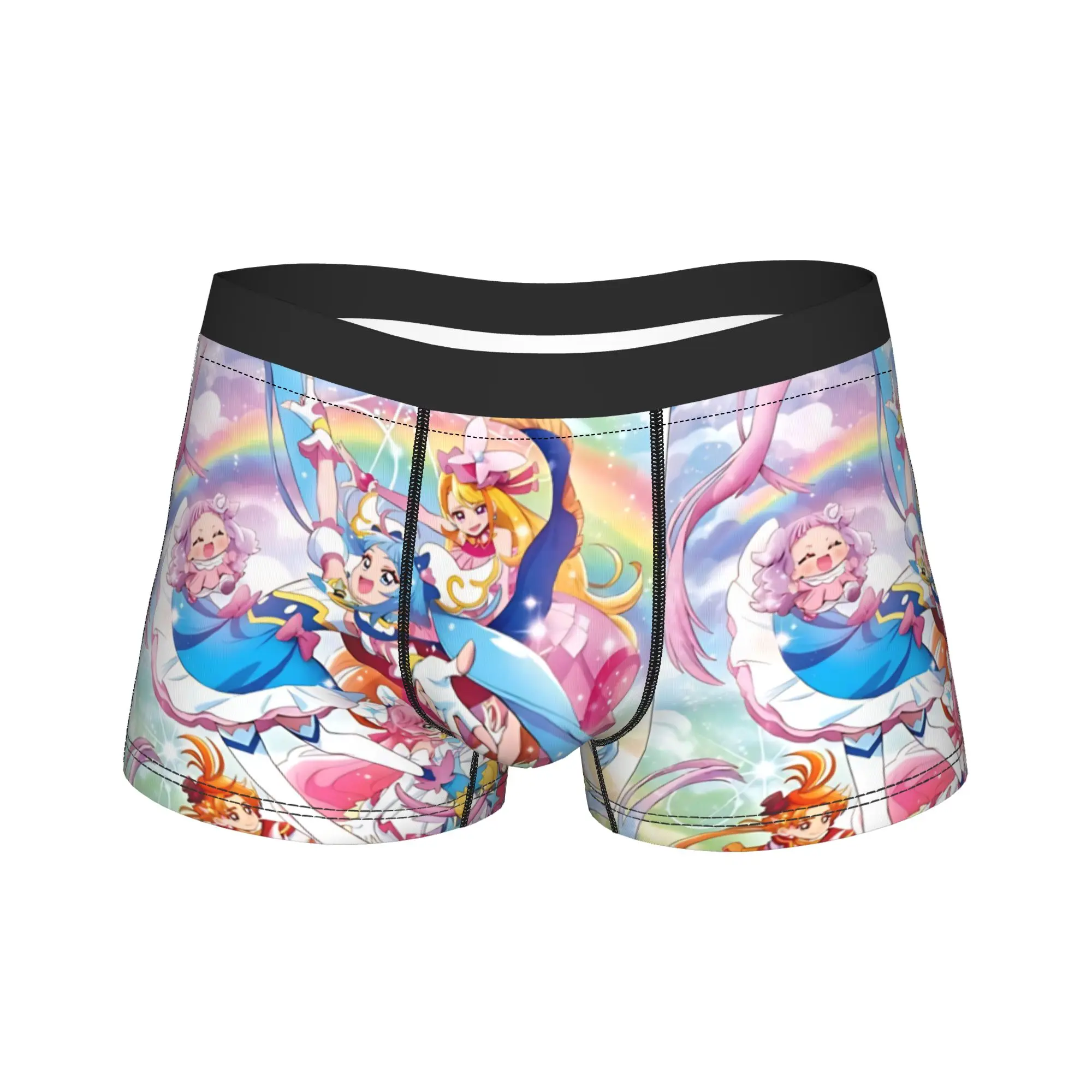 Sky Precure Rainbow Sky Team Print Underwear  Men Panties Printing Funny Boxershorts High Quality Boxer Brief Big Size 2XL