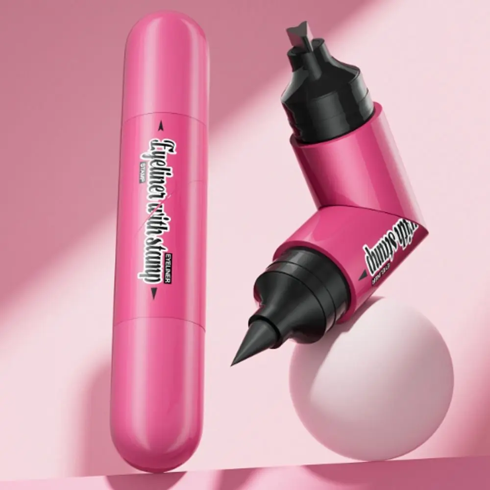 New Waterproof Eyeliner Stamp Quick Dry Foldable Eye Liner Stamp Long Lasting Easy to Use Eyeliner Stamp Pen