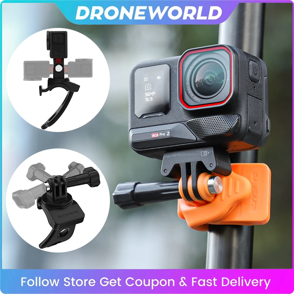 Ace Pro 2 حامل كاميرا سيليكون قابل للتعديل دعامة مرنة صغيرة لـ Gopro 13 Insta360 X5 Go 3S لملحقات DJI Action 5 Pro