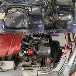 Spceddy Car Cold Air Intake Syetem Carbon Fiber Air Filter High Flow For Mazda 3 Mazda 6 Axela ATENZA Reusable  Washable