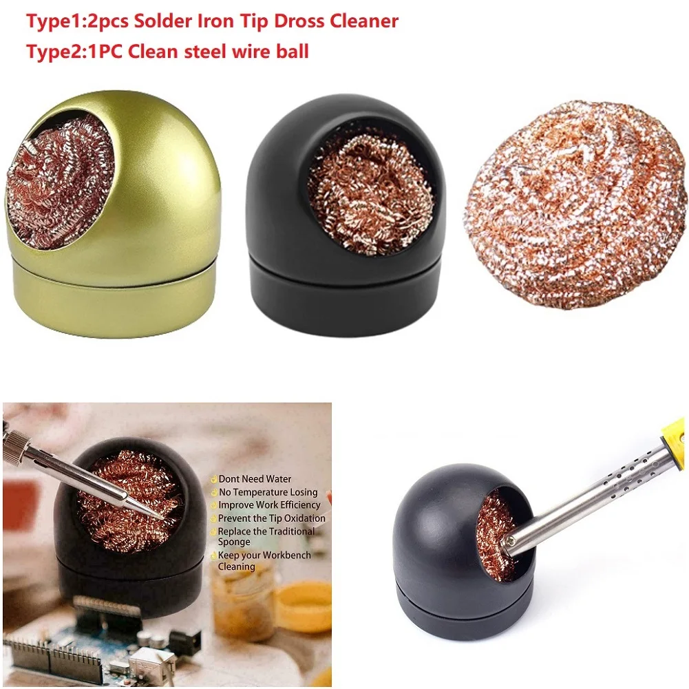 Tool Solder Iron Tip Dross Cleaner Tools Replacement Soldering Spare Welding 60mm Accessories Cleaning Steel Ball