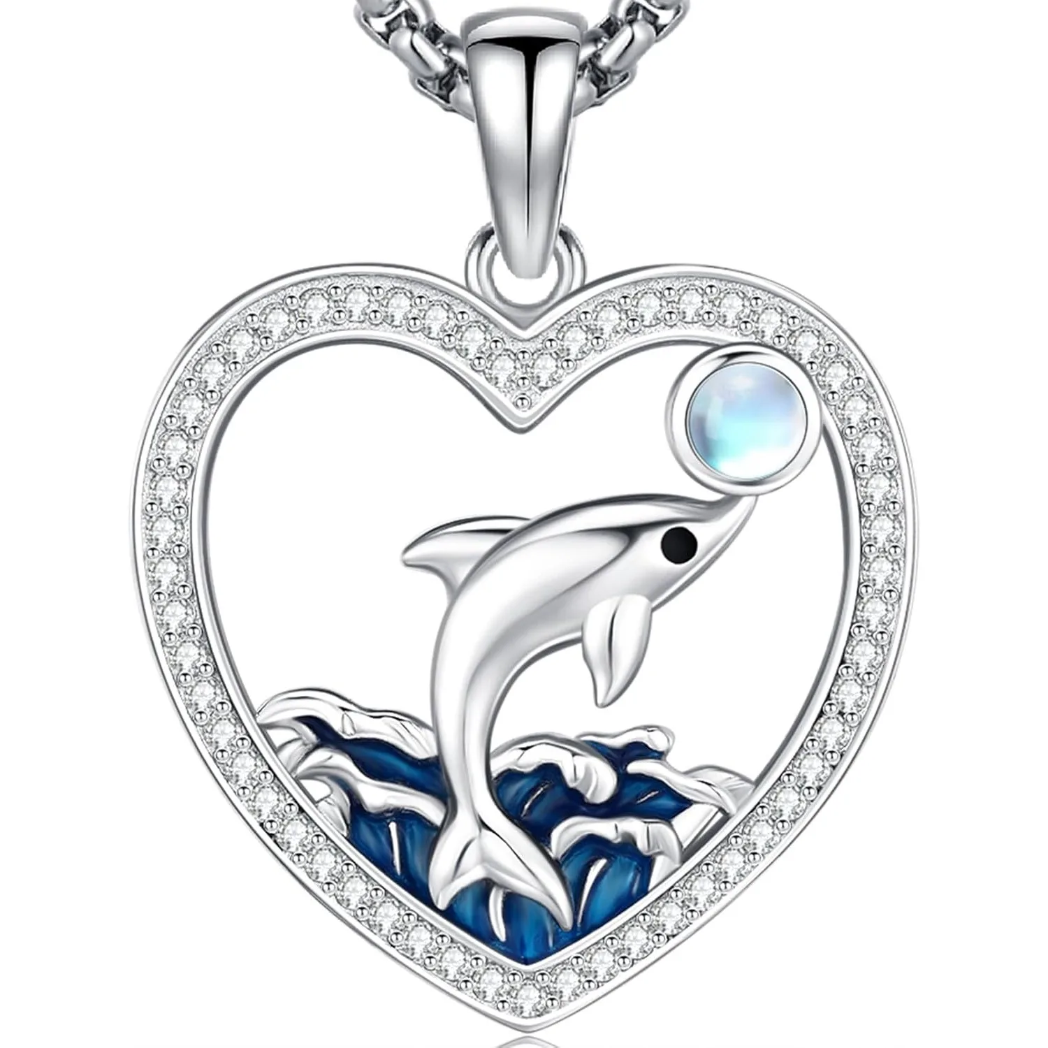 

Кулон в виде дельфина, ожерелье из стерлингового серебра 925 пробы, милые ювелирные изделия с животными, подарки на выпускной для женщин и мужчин, любителей животных, праздник