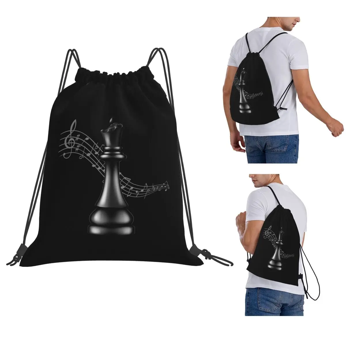 Queen Reigns Supreme Backpacks Multi-function Drawstring Bundle Pocket Sports Bag Book Bags for Travel Students
