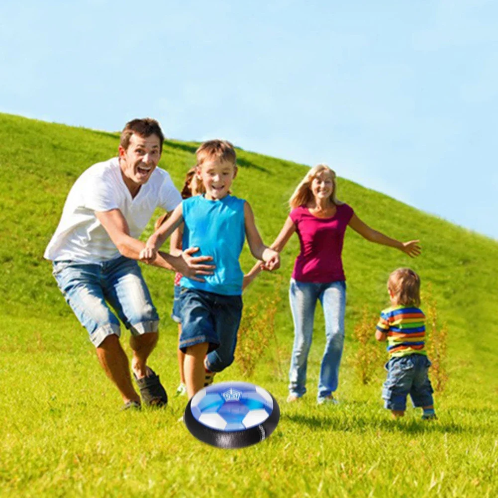 كرة تحوم تعمل بالطاقة الهوائية مع ضوء LED ومصد إسفنجي ألعاب داخلية وخارجية كرة قدم عائمة كرة تحوم للأولاد والبنات