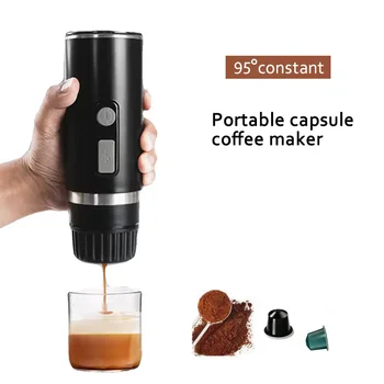 3-in-1 Expresso Coffee Maker Fit for Nespresso Dolce Gust Capsule/Powder Electric Espresso Machine for Car & Home Camping Travel