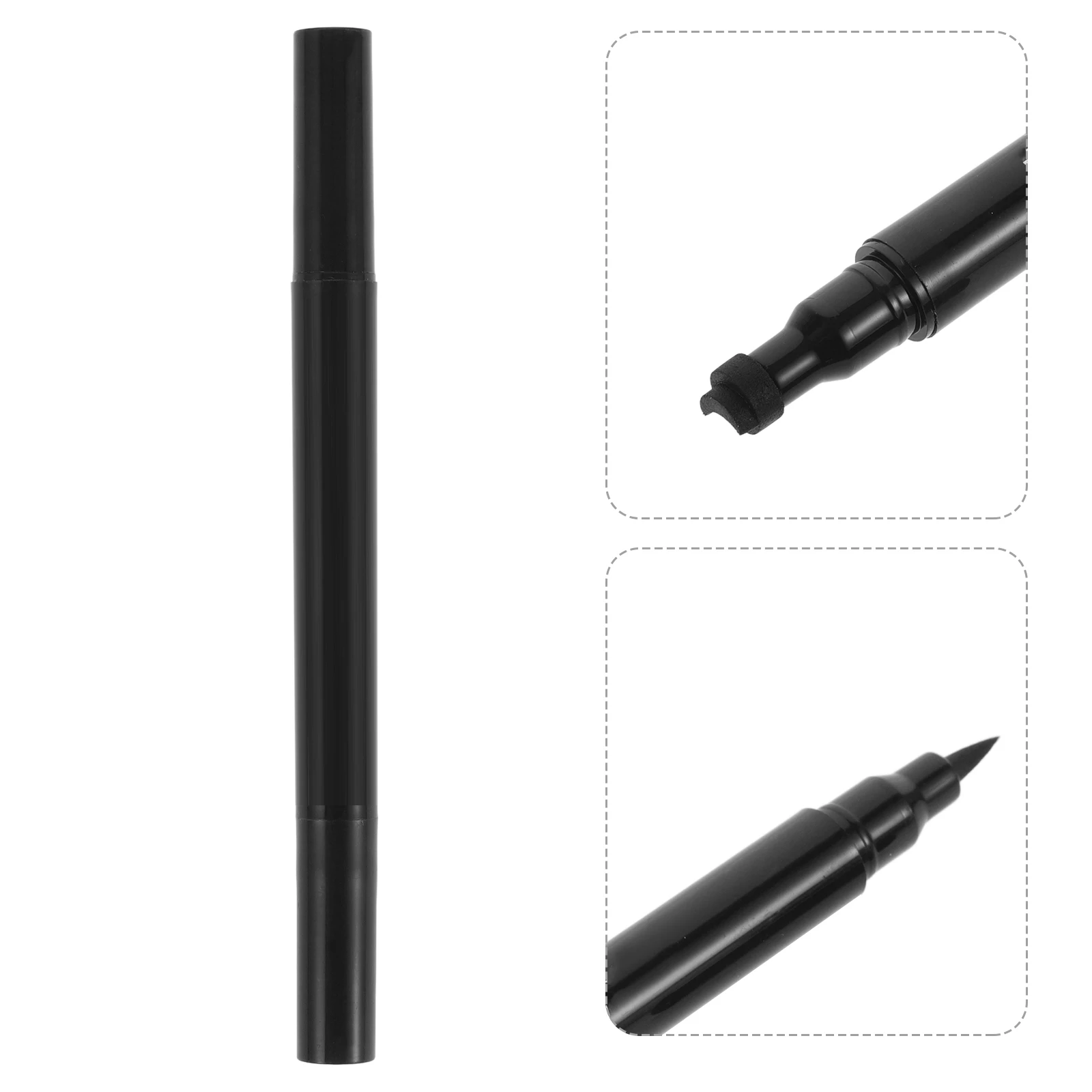 

Double Head Waterproof Smudge Proof Liquid Eyeliner Pen Black Long Lasting Quick Drying Makeup Tool Moon Stamp Design For Cat