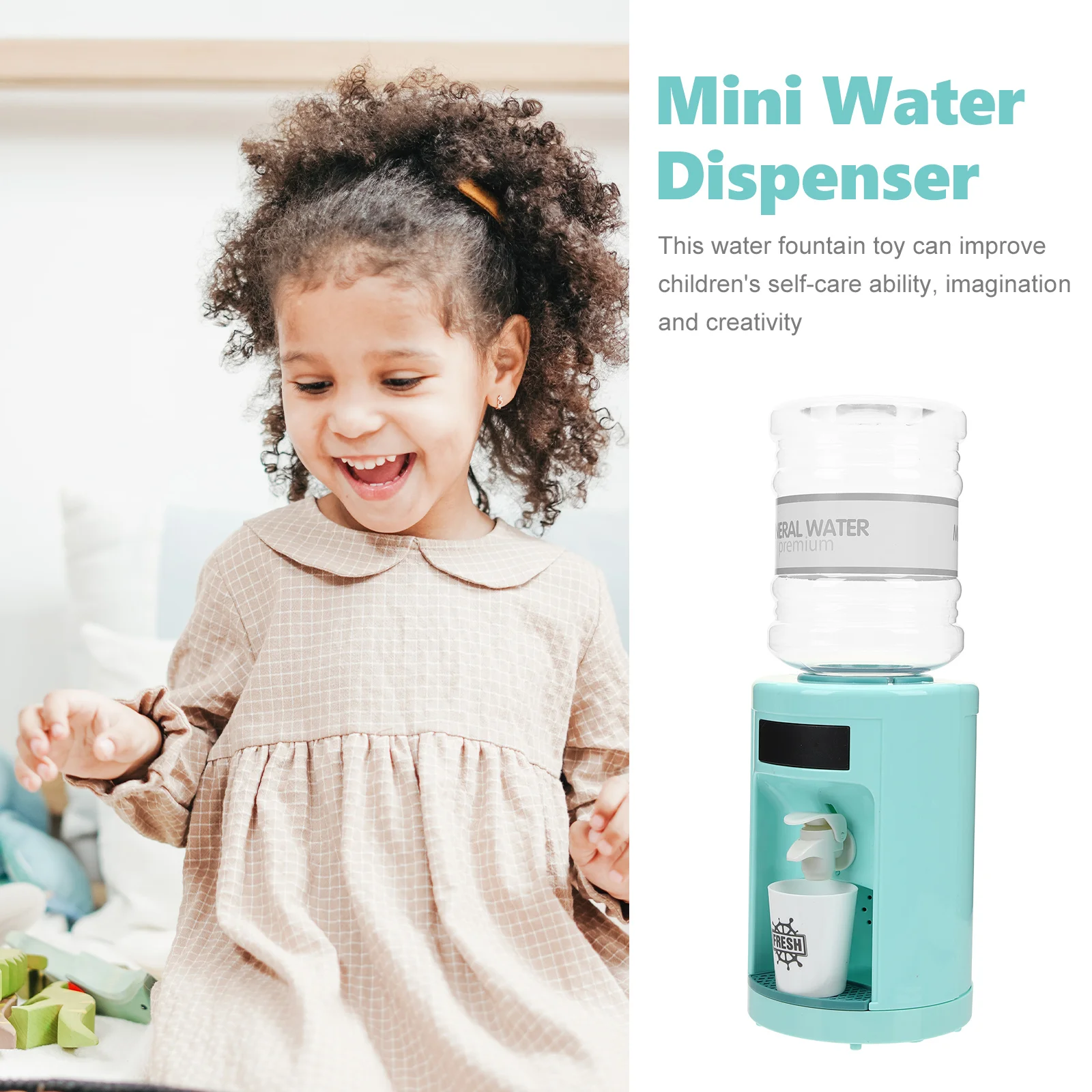 Mini Wasserspender Spielzeug Kinder Spielhaus Trinkbrunnen Geburtstagsgeschenk Cartoon Kunststoff Küche Simulation Pretend
