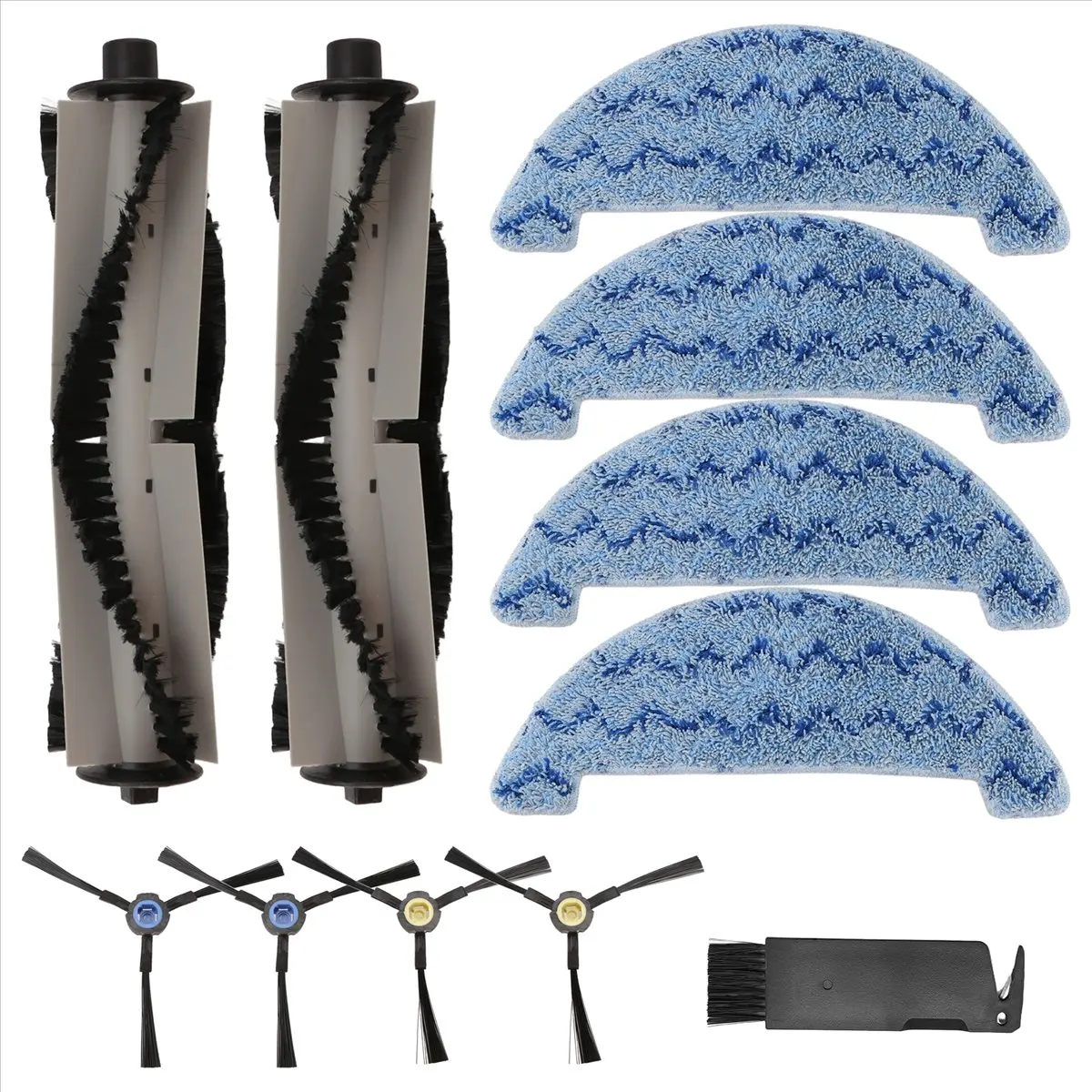 

Запасные части для робота-пылесоса Polaris PVCR 3900 IQ: основная и боковые щетки, тряпка для влажной уборки