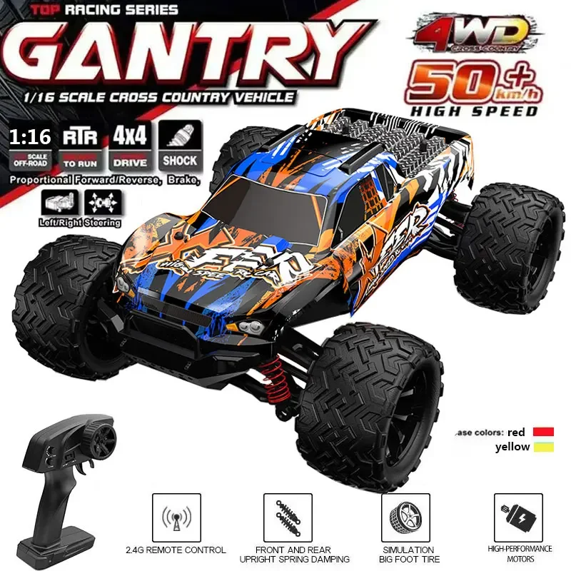 

Масштаб 1:16 Большой 4WD RC Car 50 км/ч 2,4G Внедорожные высокоскоростные радиоуправляемые автомобили Игрушки для взрослых и детей Автомобили с дистанционным управлением Monster Truck