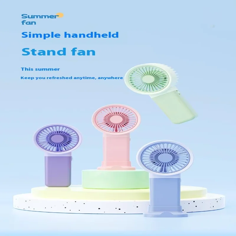 Multi-Color Handheld Small Fan, Easy to Enjoy Cool, Portable Two Colors, Dual-Purpose Desktop