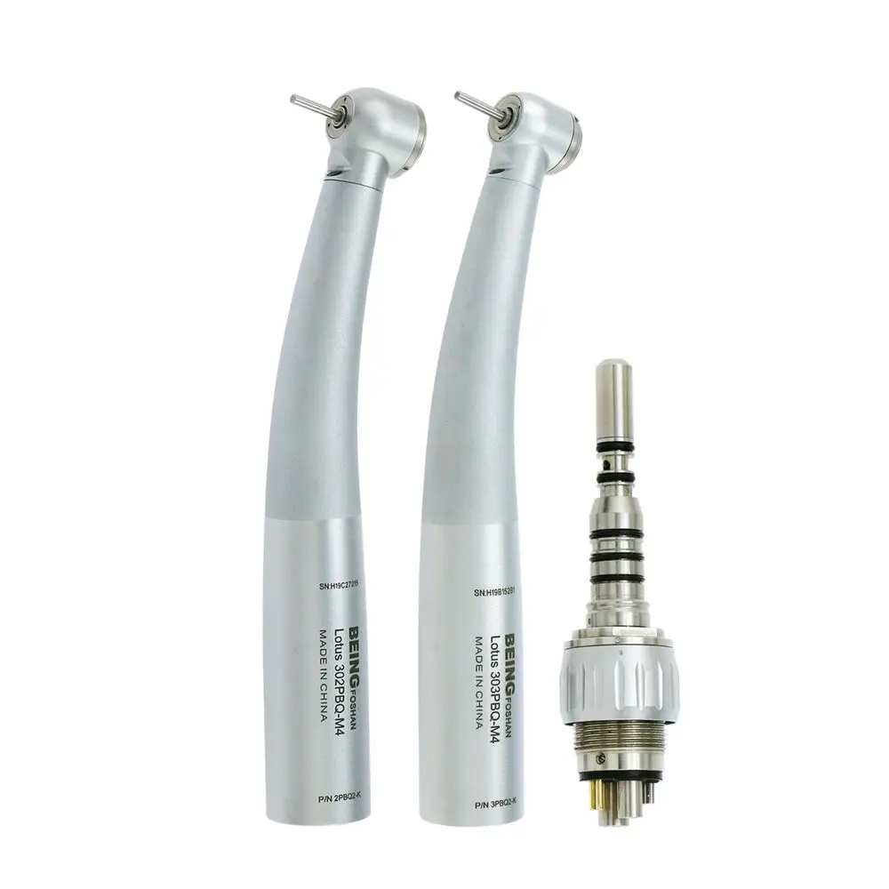 BEING Dental High Speed Handpiece Standard/Big Torque Head Fiber Optic LED fit KAVO MULTIflex LED Coupler 6 Holes 302PBQ-K 303PB