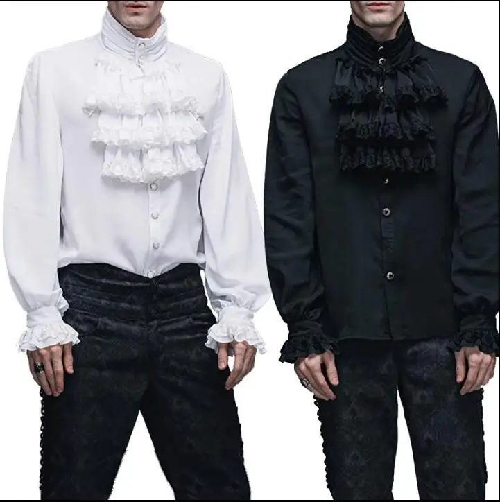 

Court Ruffle Lace Shirt Men's Stage Drama Dress