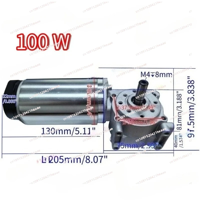 Single chip Hall encoder motor with worm gear suitable for automatic door systems
