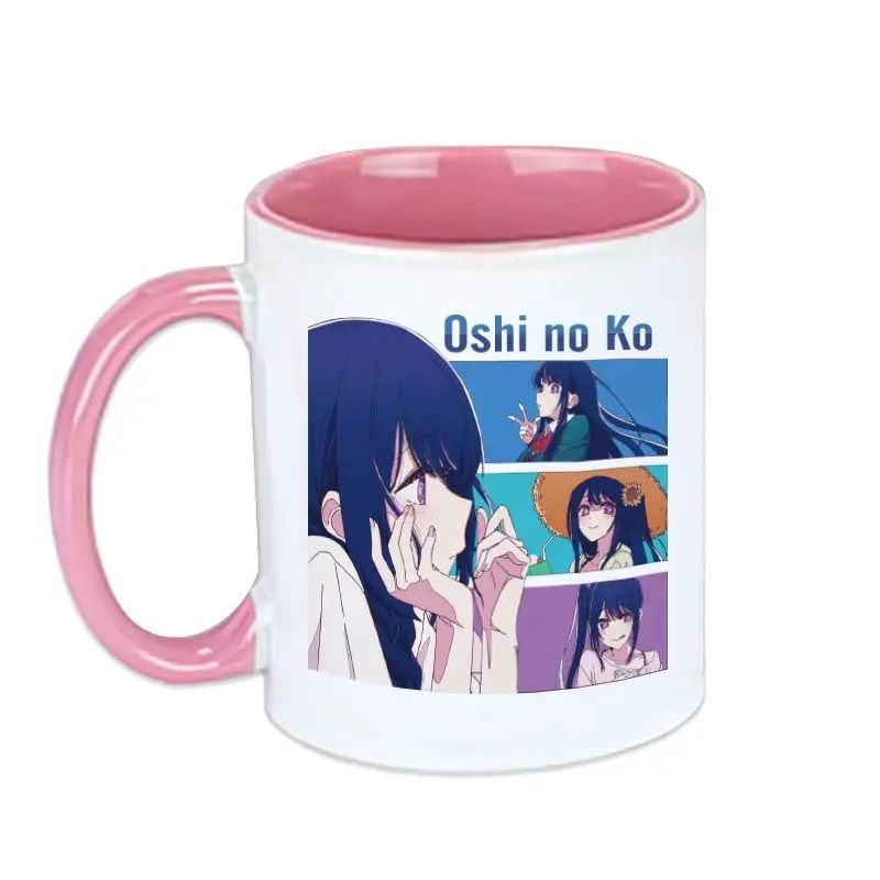 Anime Oshi No Ko Cosplay Hoshino Ai Rubii Akuamarin Ceramic Coffee Milk Tea Water Cup Cosplay Birthday Present Travel Mug Merch