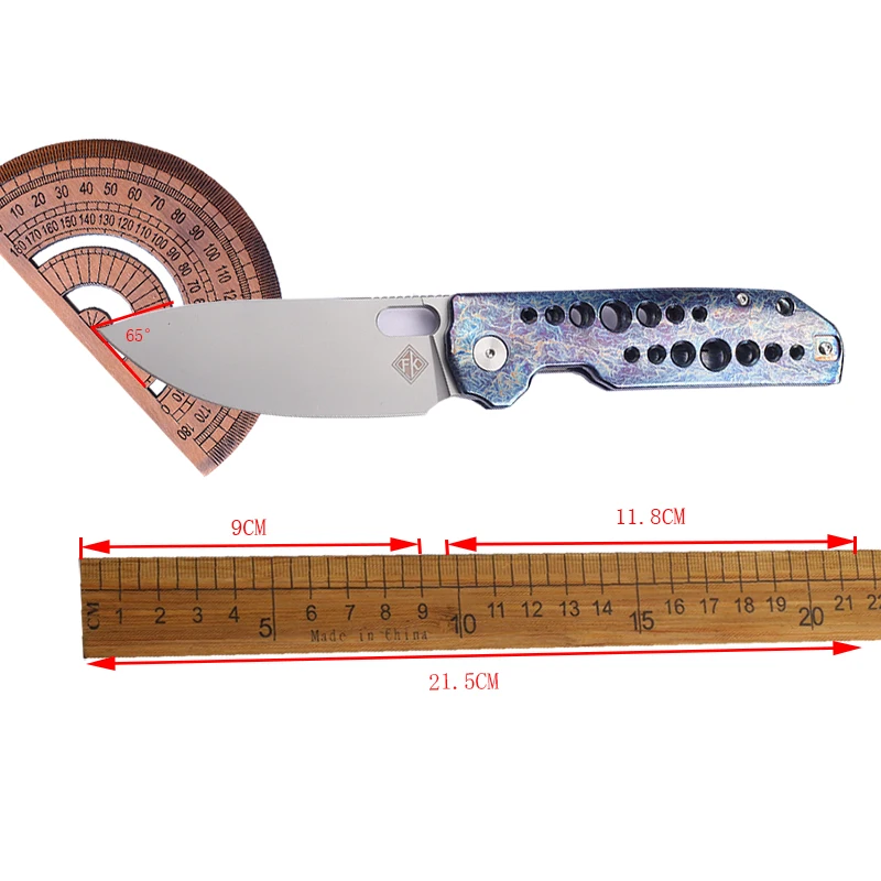 

VG10 Steel Plate Titanium Alloy Handle Folding Knife Outdoor Survival Camping Hiking High Hardness EDC Tool