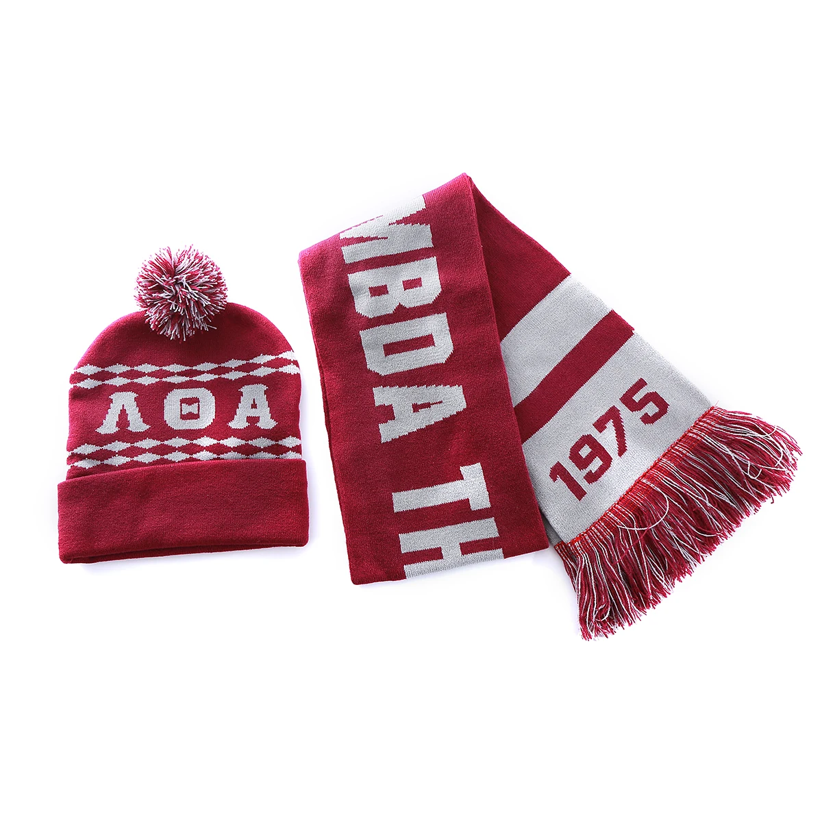 Greek Social Lady Group 1975 lambda delta alpha Sorority Scarf Hat Sets For Women