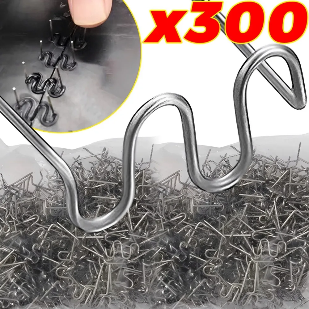 300/100 pièces Agrafes de 0,8 mm pour soudeuse plastique, agrafes standard pré-coupées pour réparation de plastique, réparation de pare-chocs de voiture