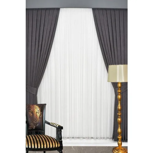 Wowlays Home Pleated Backdrop Curtain