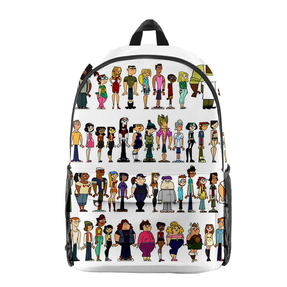 Harajuku Novelty Cool Total Drama pupil Bookbag Notebook Backpacks 3D Print Oxford Waterproof Boys/Girls Travel Backpacks