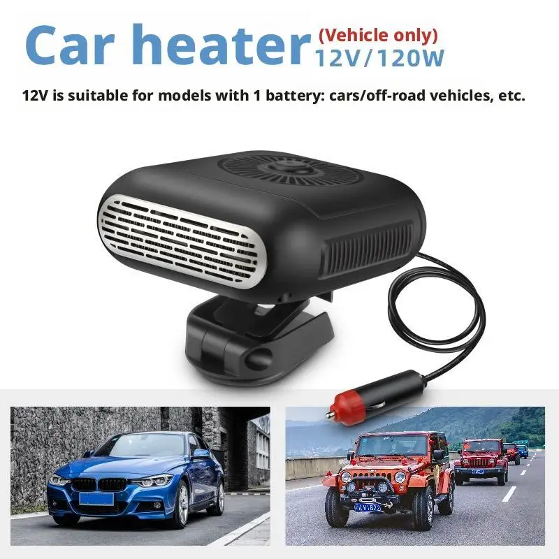 Car Heater Demister Defogger 12V/24V Windshield Rapid Defogging Defrosting Heater 360 Angle Adjustment Auto Accessories