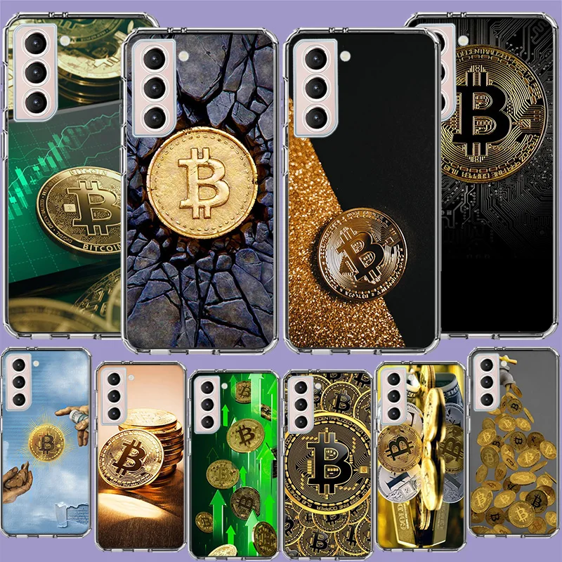 Virtual Currency Bitcoin Phone Case For Galaxy A15 A25 A35 A55 Samsung A10 A20E A30 A40 A50 A70 A11 A21S A31 A41 A51 A71 A9 A8 A