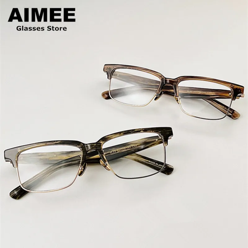 japanese-handmade-titanium-acetate-glasses-frame-men's-designer-square-eyeglasses-women-fashion-blue-light-spectacles-eyewear