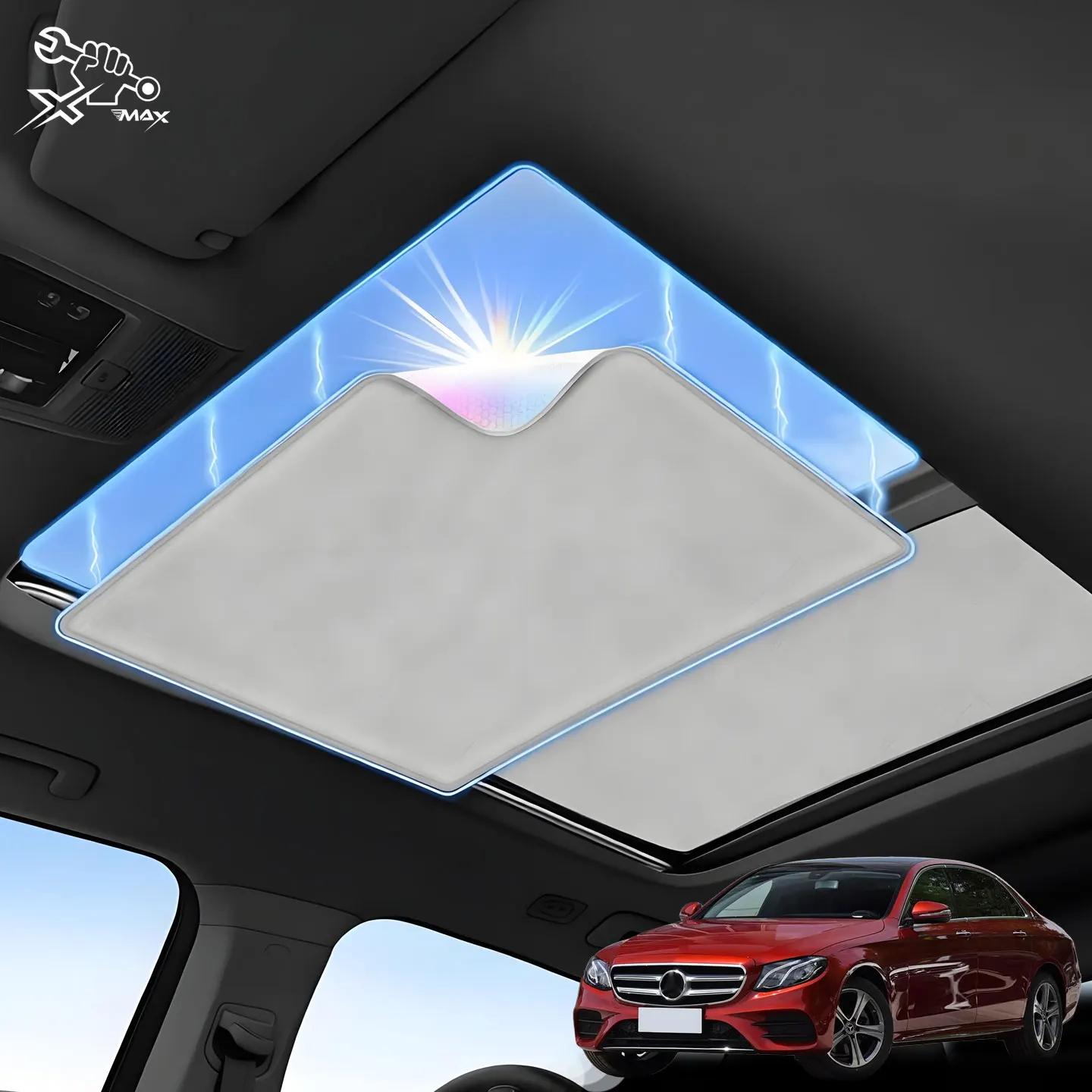 

Car Sunroof Shade For Benz E-class 300L 2024-2026 Custom Fit Glass Roof Sunshade Roof Heat Insulation Interior Accessory