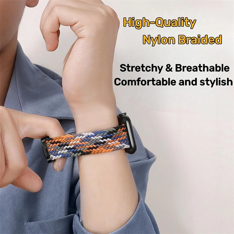 Geflochtenes Armband für Apple Watch Band 44 mm 40 mm 45 mm 41 mm 42 mm 46 mm 49 mm 38 mm Magnetarmband iWatch Serie 10 SE 9 8 7 6 Ultra 2 – Detail 2