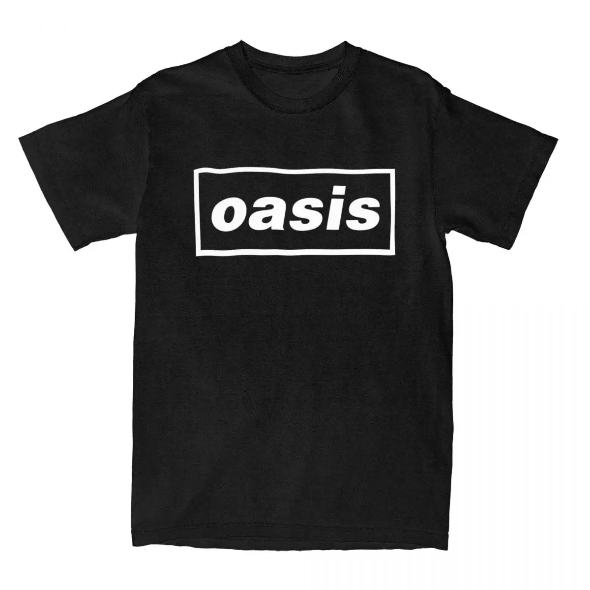 Camisetas con Logo de banda de Rock o-oasis para hombres, camisetas de algodón Vintage con álbumes de música británicos, camiseta de manga corta con