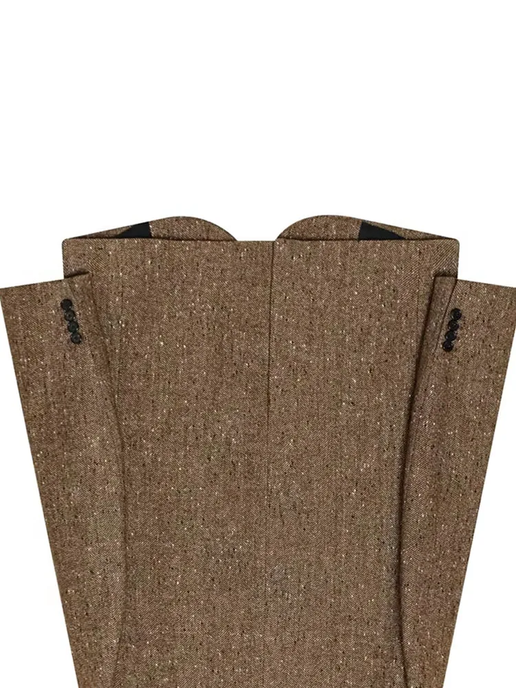 

HH женский однобортный пиджак с длинными рукавами и лацканами и карманами, элегантный женский текстурированный пиджак, пальто, повседневное свободное пальто в уличном стиле