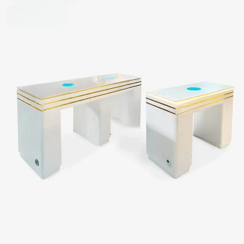 

Современная мебель для ногтей, мраморный стол для ногтей с атмосферным освещением и встраиваемым атмосферным освещением