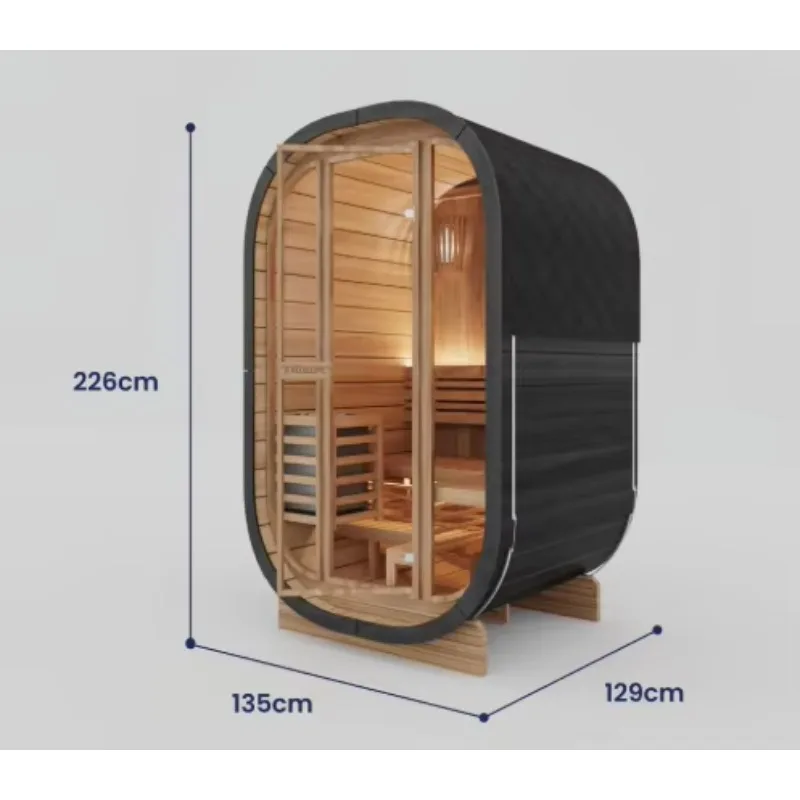 Single Person Portable Steam Sauna, Traditional Wooden Sauna Room for Home Use for Sale