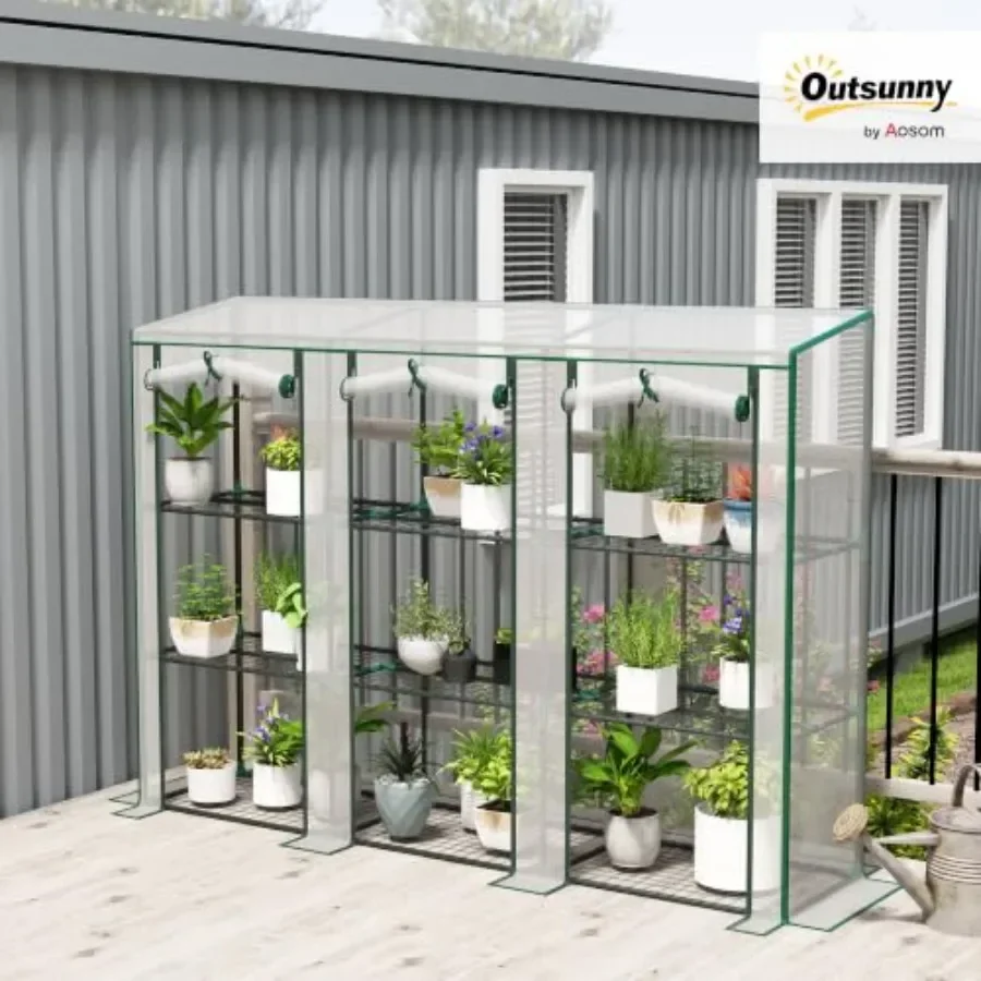 Lean-to Mini House 3 Tier Shelves 84.6