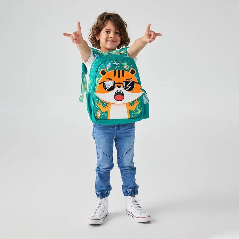 Oryginalny australijski plecak Smiggle dla dzieci, zielone okulary, torba na posiłki Tiger Crossbody, plecak, kubek na wodę, prezent dla studentów