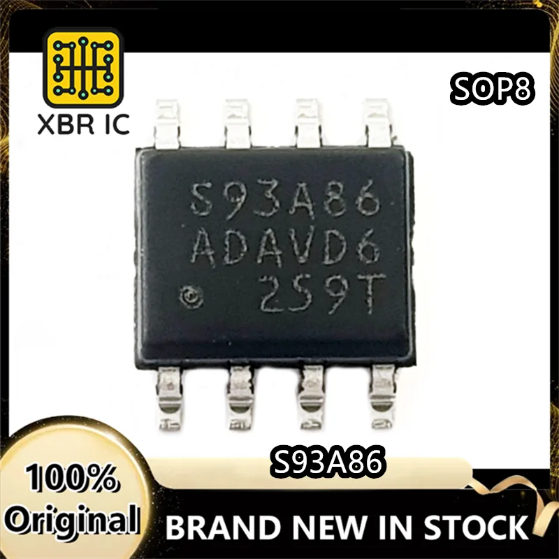 (20/50 Pieces) S93A86 S93A86AD SOP8 Automotive Instrument Commonly Used Memory Microcontroller Chip Brand New Spot Fast Delivery
