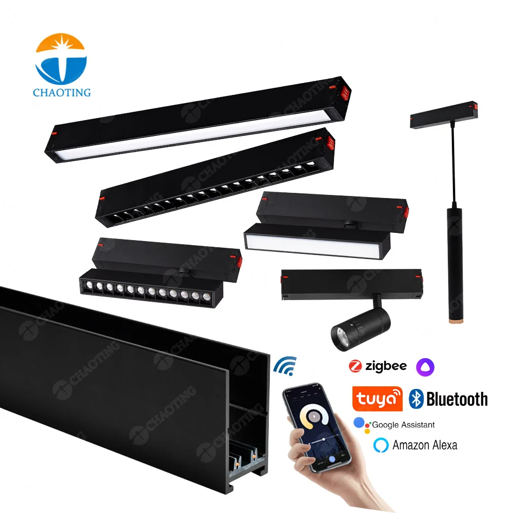 Led Magnet Track Light System Magnetic Led Lighting Magnetic Track Blue tooth Dimmable