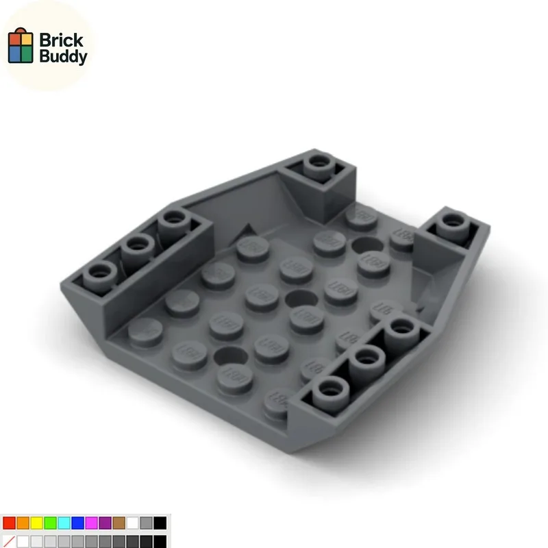 【50g】MOC Model 29115 ,  Block , 6x6 Sloping Surface Reverse Bricks 6195436