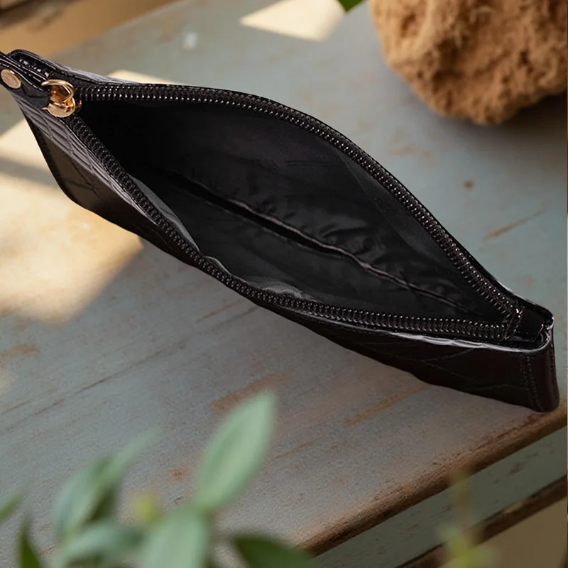 Portfel długi Stitch, ultracienki, z paskiem na nadgarstek, wielofunkcyjna torebka na telefon komórkowy, etui na karty, organizer na klucze, przenośna portmonetka na zamek błyskawiczny.