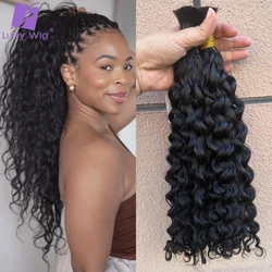 Bulk Curly Human Hair for Braiding No Weft Double Drawn Full Burmese Boho Braids Human Hair Extensions Curly Braiding Bulk Hair