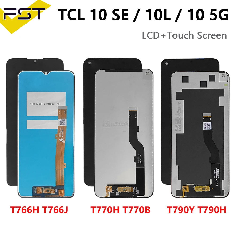 Dla TCL 10 SE LCD T766H 10 5G LCD T790Y T790H Digitizer z ekranem dotykowym do TCL 10L T770H 10 Pro T799H LCD 10 Plus T782H